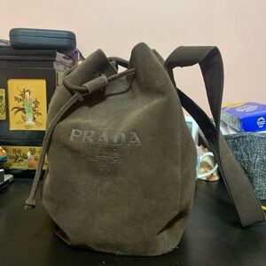 Prada Dark Brown Vintage Suede Bag